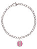 Small Sparkle Pink AB Softball Charm Bracelet