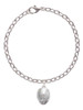 Silver Tone Barrel with AB Clear Crystal Stars Spinner Charm Bracelet