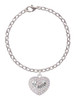 Big Sister Rock on AB Crystal Heart Charm Bracelet