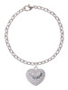 Little Sister on AB Crystal Heart Charm Bracelet