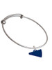 Acrylic 3/4" Navy Megaphone Charm Bangle Bracelet