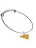 Acrylic 3/4" Gold Tone Megaphone Charm Bangle Bracelet