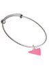 Acrylic 3/4" Hot Pink Megaphone Charm Bangle Bracelet