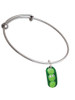 Fimo Clay Three Peas in a Pod Charm Bangle Bracelet
