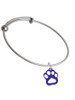 Acrylic Small Paw Purple Charm Bangle Bracelet