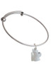 Resin White Scottie Dog Charm Bangle Bracelet