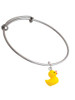 Resin Yellow Ducky Charm Bangle Bracelet