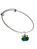 Resin Big Eyed Frog Charm Bangle Bracelet