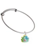 Resin Blowfish Charm Bangle Bracelet