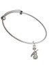 Violin Charm Bangle Bracelet