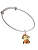 Resin Monkey in Pumpkin Costume Charm Bangle Bracelet