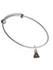 Mini Gold Tone Buddha Charm Bangle Bracelet