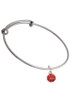 Mini Enamel Basketball Charm Bangle Bracelet