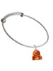 Resin Laughing Buddha Charm Bangle Bracelet