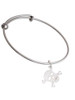 Acrylic Small Clear Skull Charm Bangle Bracelet