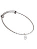 Mini Gelato Script Initial - & - Charm Bangle Bracelet