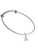 Small Initial - A - Charm Bangle Bracelet