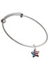 Mini USA Patriotic Star Charm Bangle Bracelet