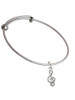 Clef Charm Bangle Bracelet