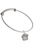 Large Paw Charm Bangle Bracelet