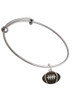Large Enamel Football Charm Bangle Bracelet