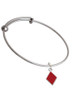 Card Suit - Diamond Charm Bangle Bracelet