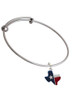 Red and Blue Texas Charm Bangle Bracelet