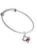 Texas Outline with Jalapeno Charm Bangle Bracelet
