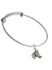 Horse Head Charm Bangle Bracelet