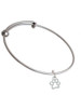 Small Open Paw Charm Bangle Bracelet