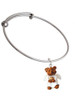 Resin Angel Bear Charm Bangle Bracelet