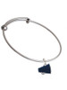 Small Navy Blue Megaphone Charm Bangle Bracelet