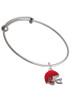 Small Red Football Helmet Charm Bangle Bracelet