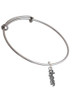 Beaded ''Cheer'' Charm Bangle Bracelet