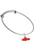 Resin Puffy Red Lobster Charm Bangle Bracelet