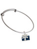 Blue Present Charm Bangle Bracelet