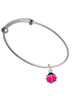 Mini Hot Pink Ladybug Charm Bangle Bracelet