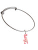 Resin Pink Geronimo the Giraffe Charm Bangle Bracelet