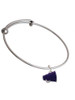 Small Purple Megaphone Charm Bangle Bracelet