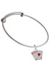 Card Hand - Hearts Charm Bangle Bracelet