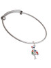Paint Palette Charm Bangle Bracelet