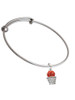 Basketball - Over Hoop Charm Bangle Bracelet