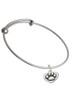 Paw in Heart Charm Bangle Bracelet