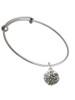 Antiqued Sand Dollar Charm Bangle Bracelet