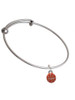 Mini Basketball - Two Sided - Charm Bangle Bracelet