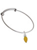 Christmas Lights - Hot Yellow Resin Charm Bangle Bracelet