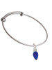Christmas Lights - Blue Resin Charm Bangle Bracelet