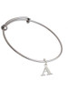 Large Initial - A - Charm Bangle Bracelet