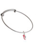 Mini Red Running Shoe Charm Bangle Bracelet
