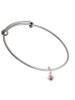 Mini Paw with Red Crystal Charm Bangle Bracelet